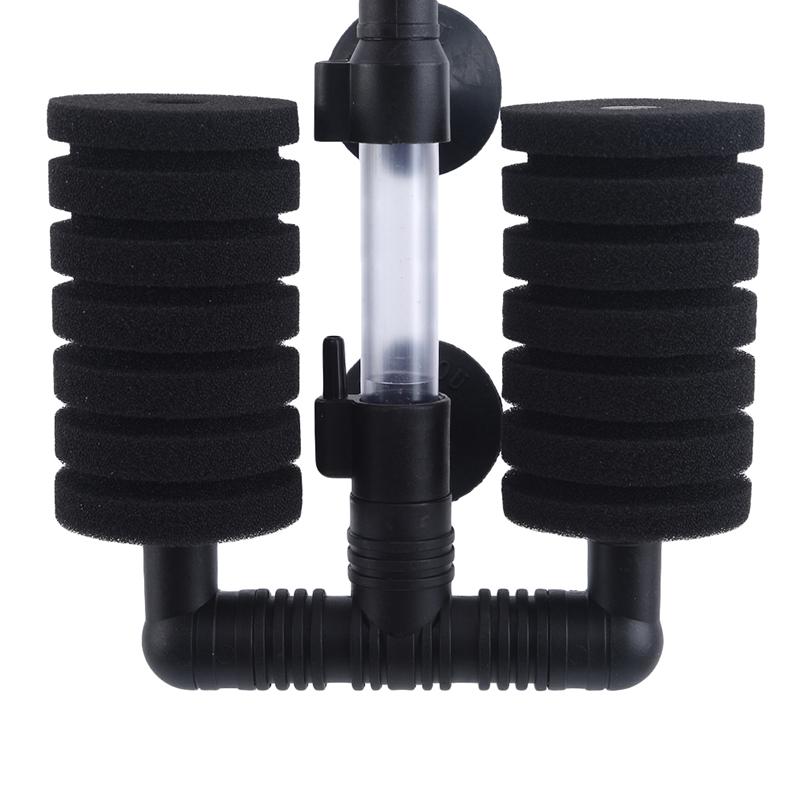 Family Fashion Beautiful and Practical Double Head Mini Silent Fish Tank Pneumatic Filter