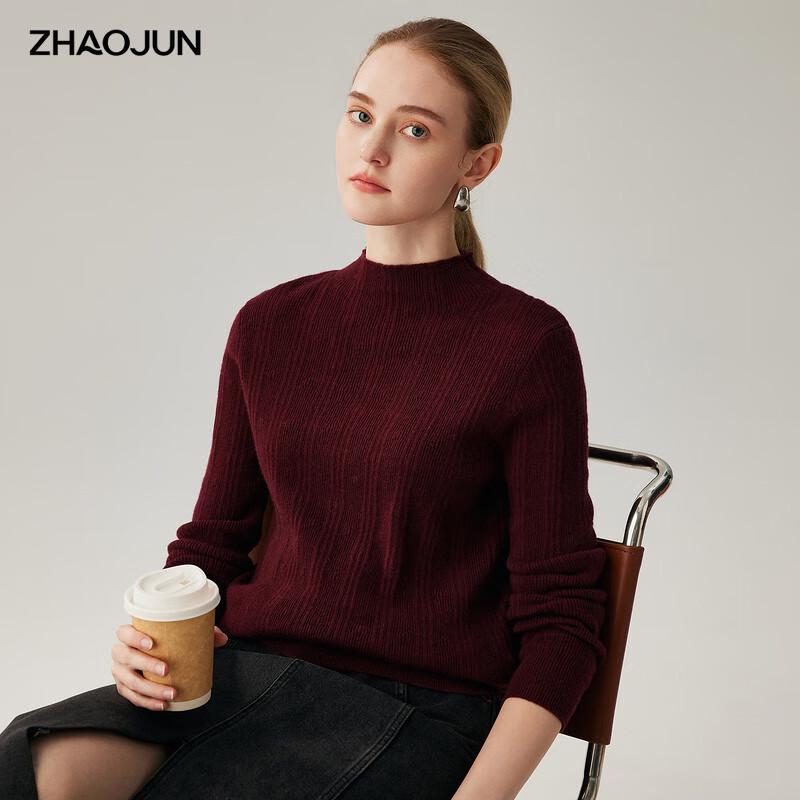 

Zhaojun Women s 100% Cashmere Semi-High Collar Knit Sweater 2XL