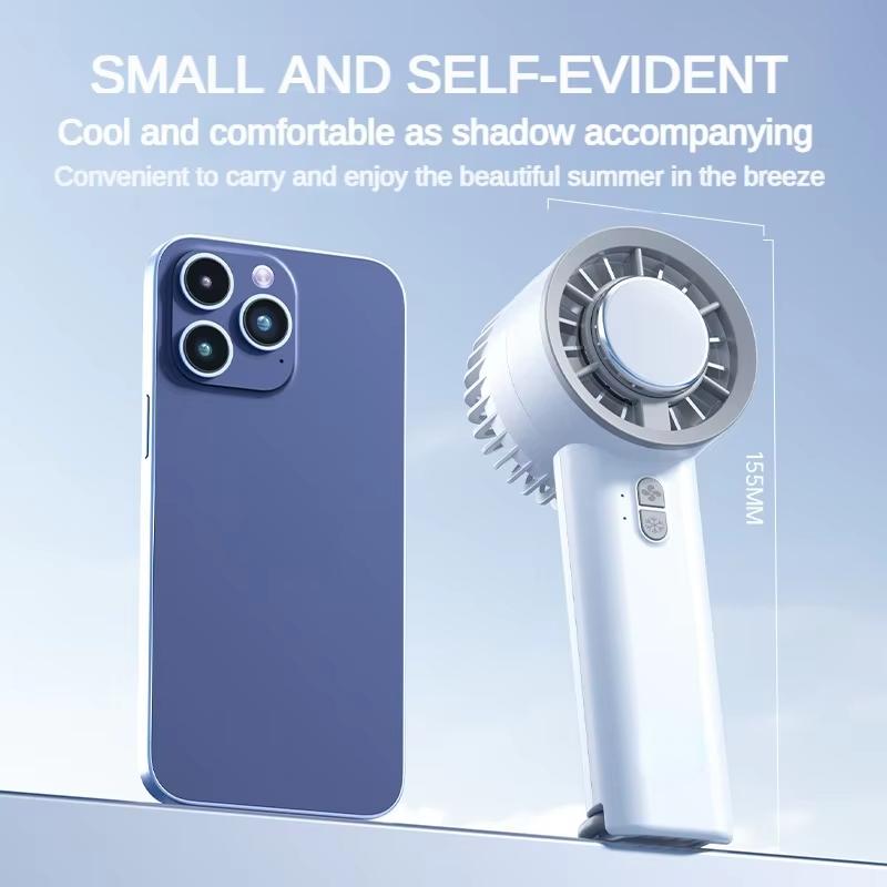 Handheld Ice Compress Fan USB Rechargeable Semiconductor Refrigeration Portable Small Charging Turbo Mini Fan Air Conditioner