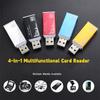 Card Reader 4-Port USB 2.0 Memory Universal SD/TF/M2/MS  Camera Memory Card Computer Automotive Notebook Accessories Adapter