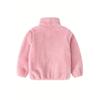Pink Soft Children's Winter Coat - Girls' Zipper Jacket with Stand-Up Collar, Easy Zip Closure, Side Pockets - Warm Cold Weather Coat for Toddler