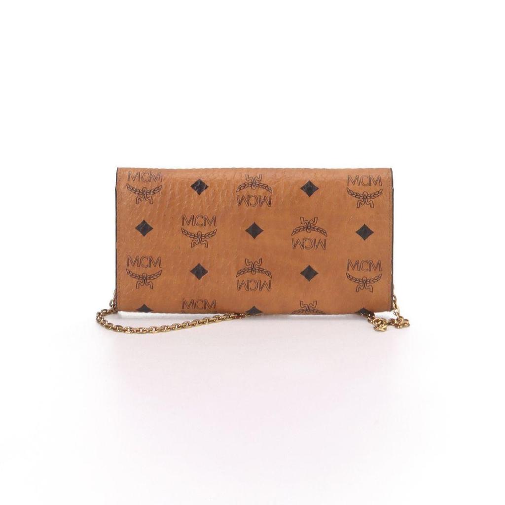 [Pre-Owned] Patricia Visetos Compact Lightweight Vintage Monogram Coated Canvas Envelope Chain Shoulder Bag Large - Very Good #9DDO1X