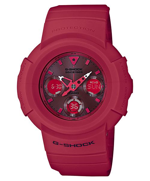 

Casio G-SHOCK Men s Resin 200M Water Resistant Analog Shock Resistant Quartz Watch AWG-M535C-4A червоний