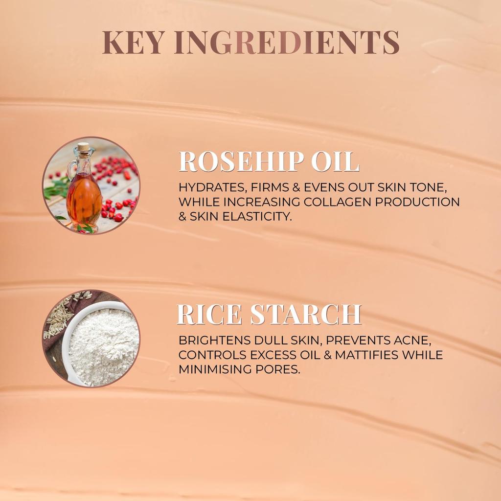 Serum Foundation For Face Makeup With SPF30+ Dewy Finish Full Coverage Waterproof, Sweatproof Foundation For All Skin Types (Natural)