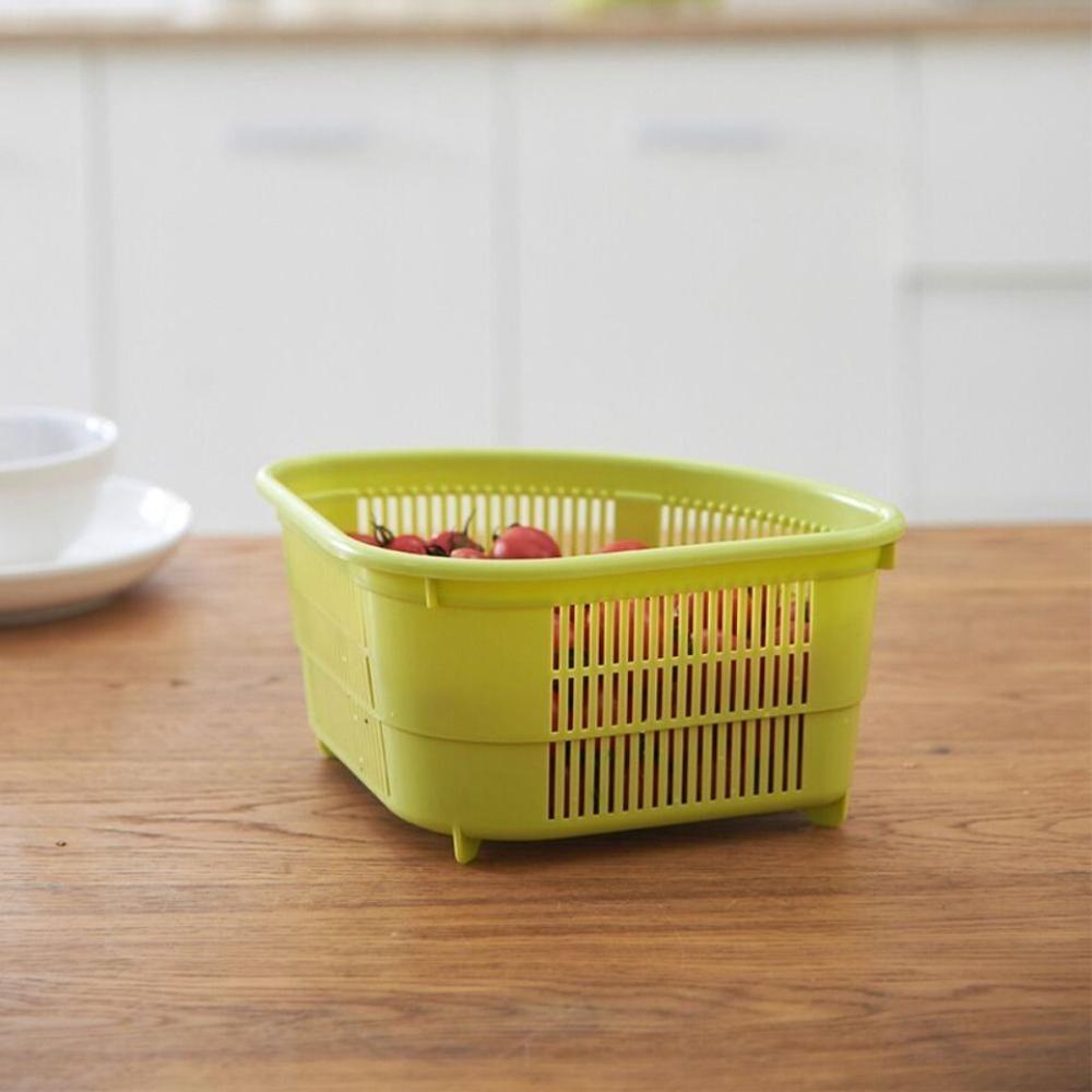 Kitchen Household Triangular Sink Drain Basket Durable Water Fruit Basket Vegetable Drain Basket