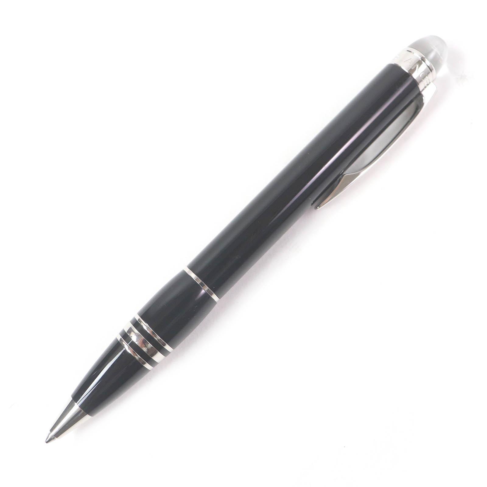 MONTBLANC Ballpoint pen Starwalker Twist Type Black Silver Precious resin mens Used