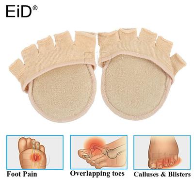 EiD Orthopedi Inserts Hallux Valgus Corrector Pad Five Toes Separator Silicone Forefoot Pads for Big Toe Cotton Insoles Cushion