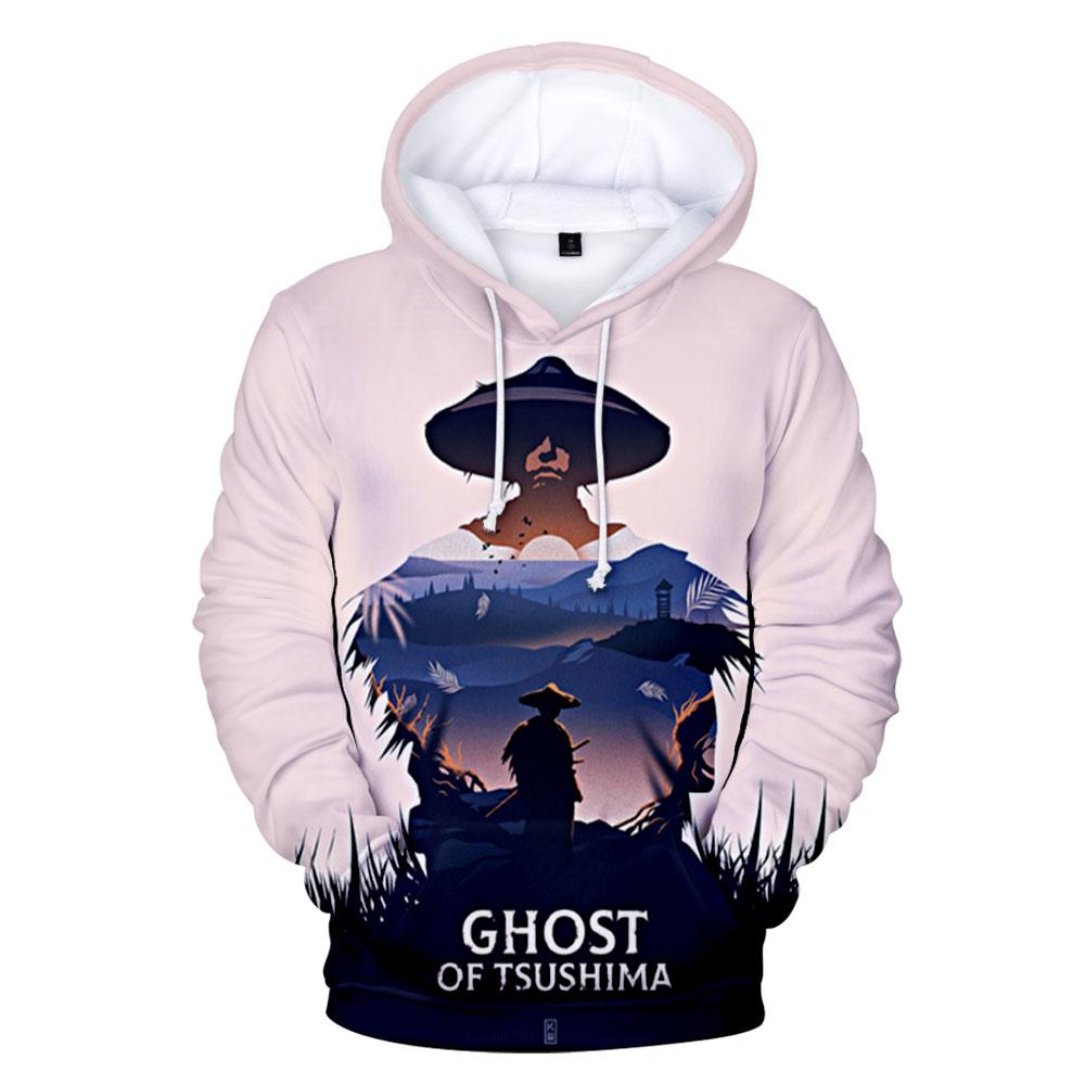 Game Ghost of Tsushima 3D Print Hoodies Samurai Cosplay Sweatshirts Men Women Fashion Hoodie Hip Hop Pullover Unisex Hoody Coats