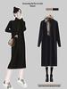 Autumn/Winter Women's Loose Long Sleeve Knit Dress with Half-High Neck