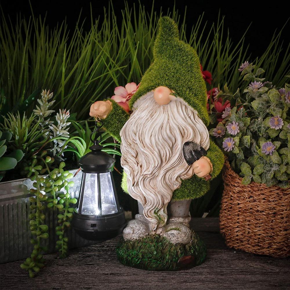 

Outdoor Solar Light Elf Resin Craft Ornament Dwarf Turtle Animal Statue Garden Landscape Light
