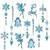 20-piece Fairy Snowflake & Reindeer Bell Set for Christmas Tree and New Year Decor