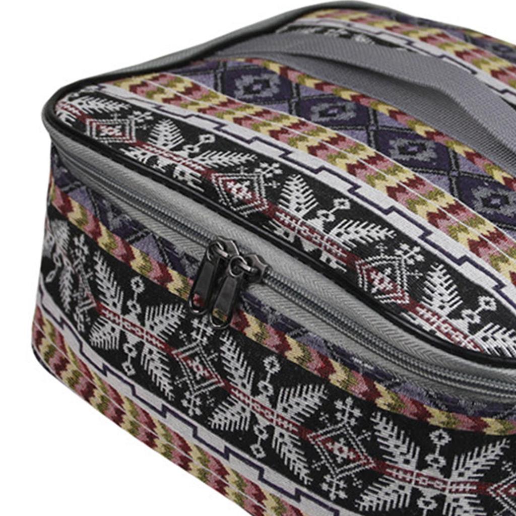 Camping Storage Bag Cookware Large Capacity Printing Basket Utensils Organizer Tableware for Travel