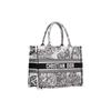 Dior BookTote Embroidery Tote Bag, Shopping Bag, Handbag Medium Women's Black/White M1296ZEUP-M041