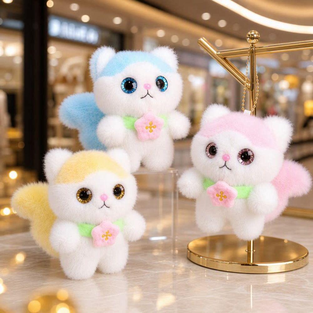 Kitten Pendant Plush Cat Keychain Soft Plush Plush Animal Keyring Backpack Accessories