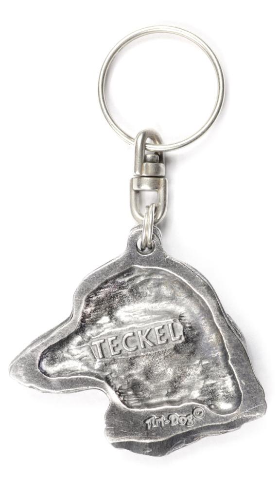 Jamnik - Posrebrzany Brelok Z Psem, Ozdoba Torebki, Zawieszka Do Plecaka Marki Art-Dog