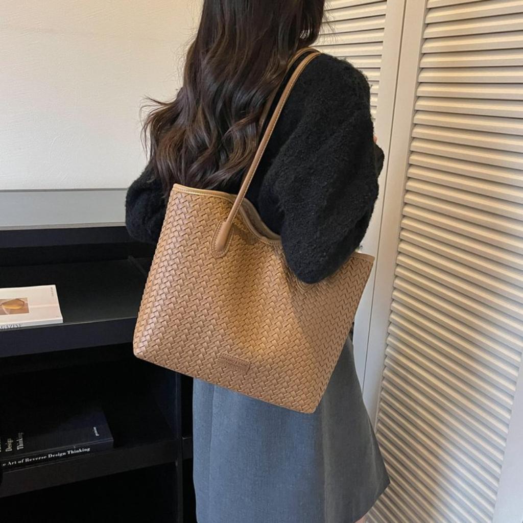 Tote Bag Women PU Woven Daily