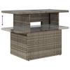 VidaXL Salon de jardin 5 pcs avec coussins gris résine tressée acacia 3326242