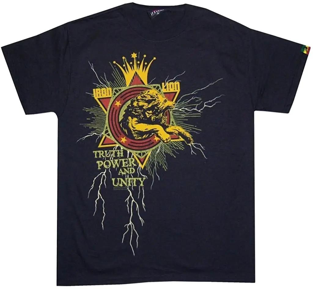 

Zion Rootswear Power Truth Unity Iron Lion Graphic Printed TShirt Summer Cotton ONeck Short Sleeve Mens T Shirt New S3XL S