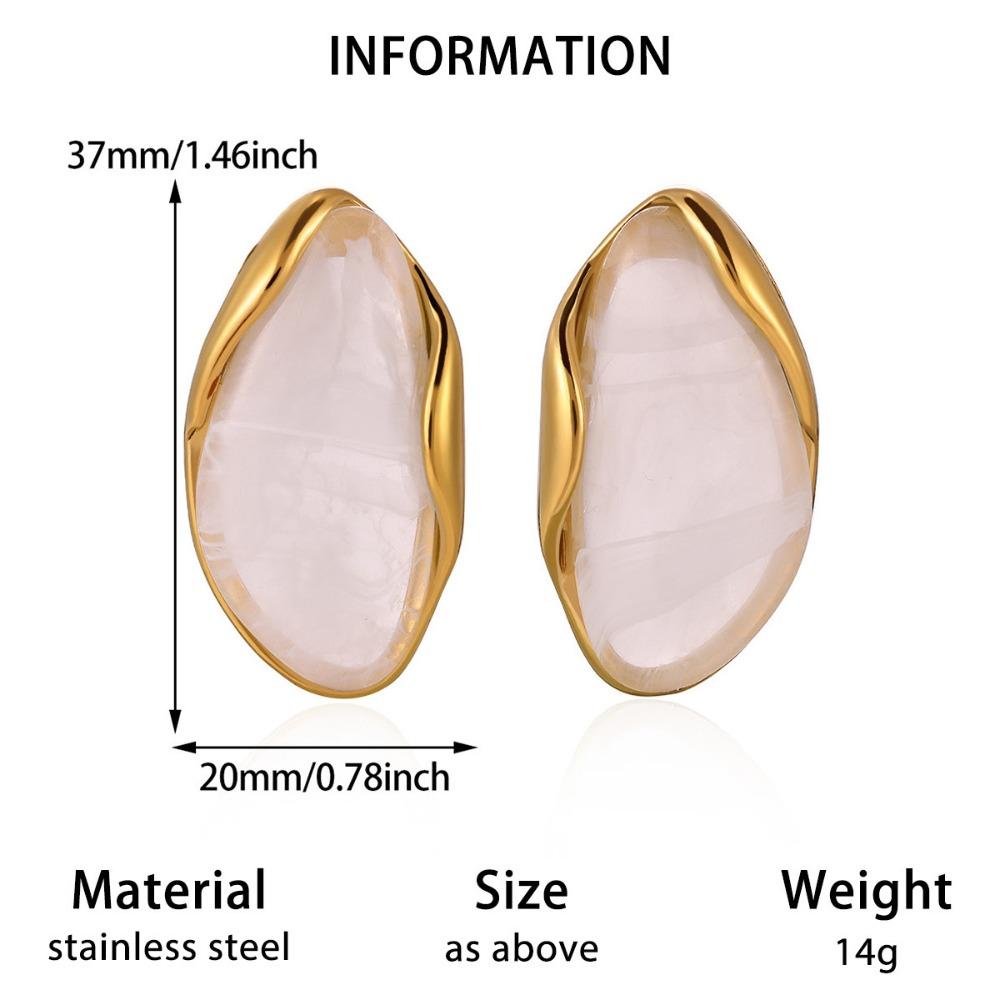 Stainless Steel Resin Amber Earrings Lightweight Hypoallergenic Acrylic Teardrop Earrings Translucent Drop Hoops Translucent