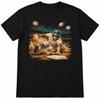 Vintage Baseball Sliding Player Graphic T-Shirt Retro Ballpark Black Tee