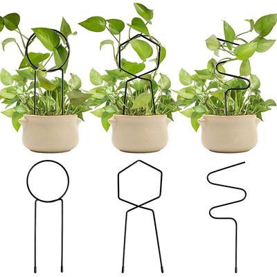 3 Pcs Metal Garden Trellis Climbing Plants Support Indoor Iron Plant Trellis for Ivy Vine Rose