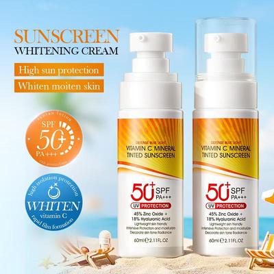 Vitamin C Tinted Sunscreen with SPF 50 | Hydrating Mineral Sunscreen With Zinc Oxide & Titanium Dioxide | Healthy Glow