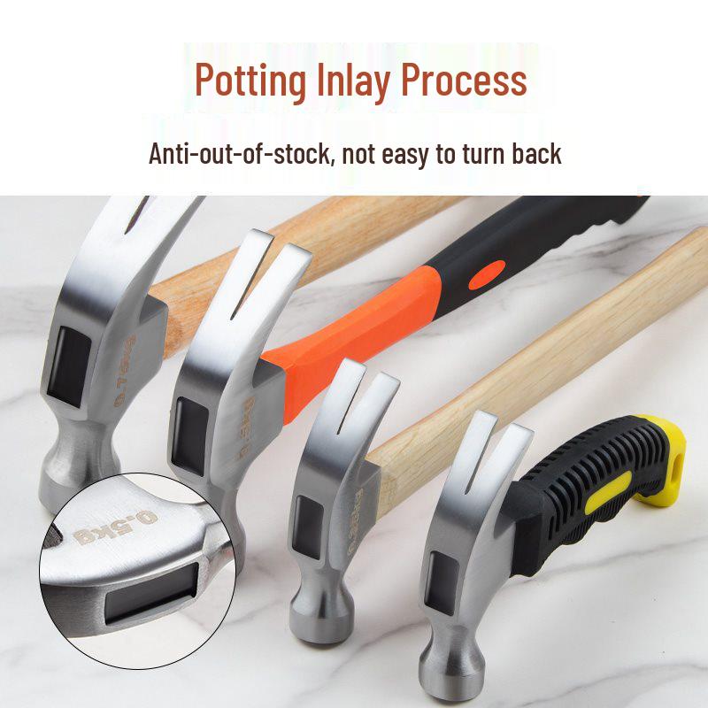 Compact One-Piece Claw Hammer for Household Woodworking and Electrician Use