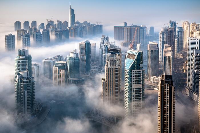 Photomural Dubai In Clouds Washable Fleece 104x70.5