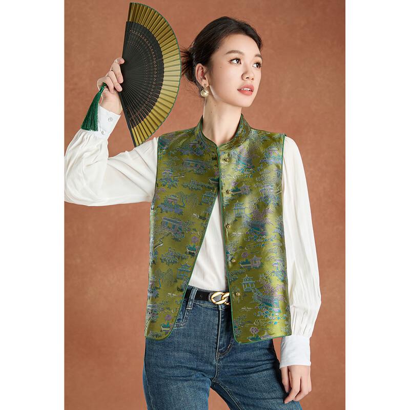 Meilannie New Chinese Style Jacquard Sleeveless Vest