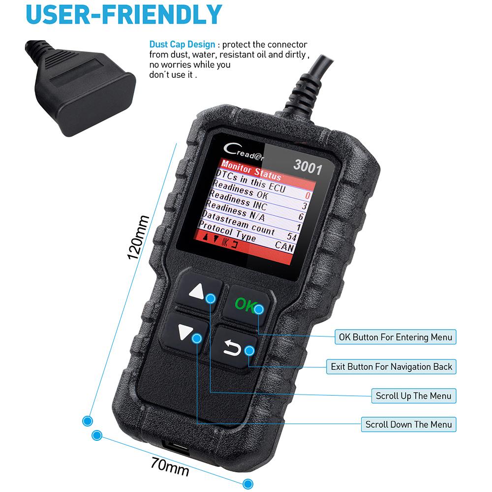 Cheap OBD2 Scanner X431 CR3001 Automotive Professional Diagnostic Tool ...