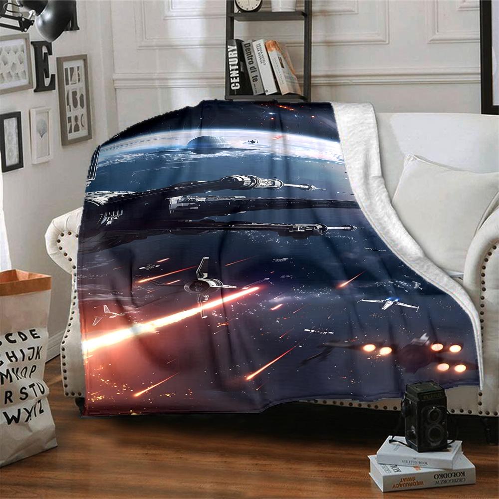 Star Wars Blanket Soft Cozy Great for Sofa Seaside Office Chair Four Seasons Universal Digital Print Ideal Gift For Birthday Valentine'S Day