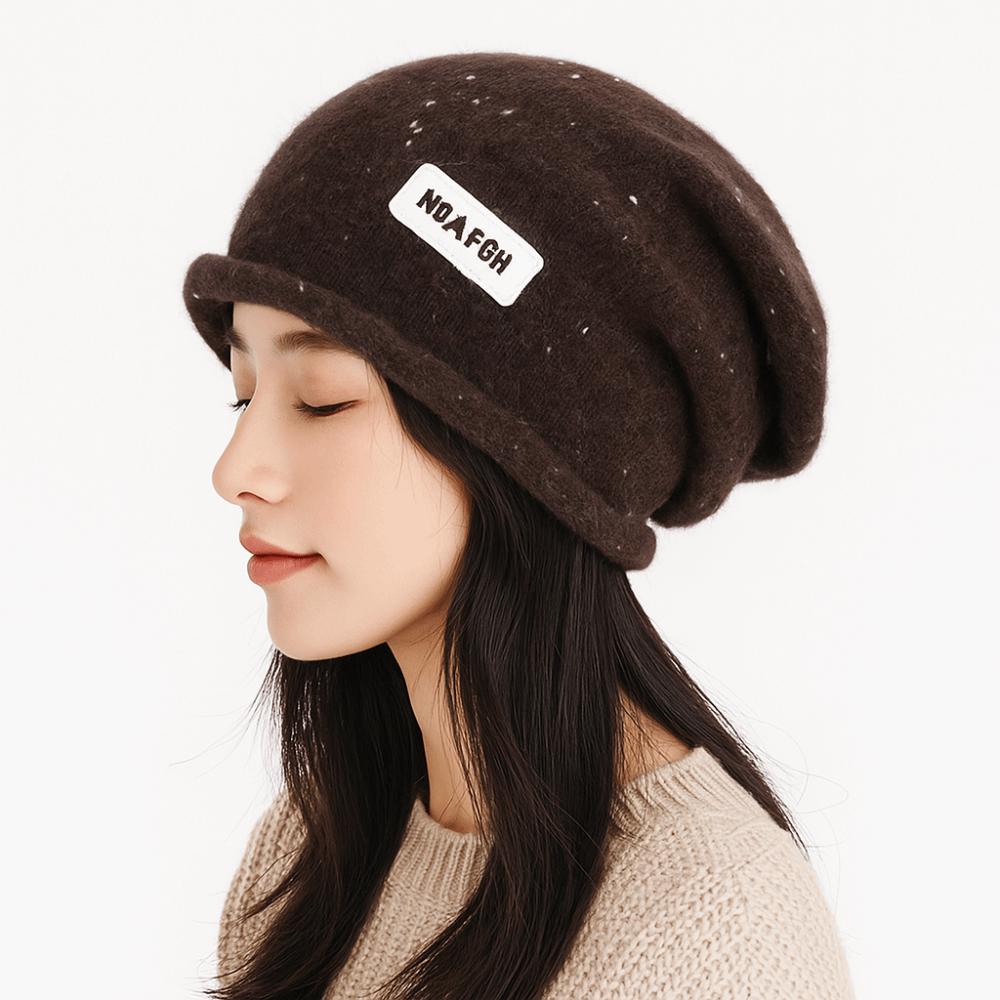Trendy Wool Beanies Hat Vintage Knitted Hat Fashion Winter Pullover Hat  Outdoor