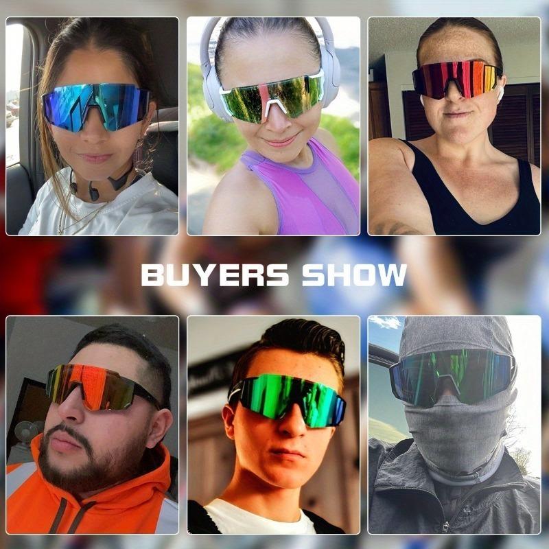 1/3-piece Sports Cycling Sunglasses For Men Women UV Protection Large Frame Running Mountaineering Bicycle Shades