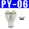 PU Pneumatic Quick Connect Air Hose Fittings, Straight & Three-Way, Sizes: 4/6/8/10/12/16mm