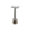 Feather Safety Razor, Special Selection, Double-Edged, All-Stainless Steel, Razor N, Made In Japan, Includes Dedicated Stand and 2 Replacement Blades,