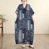 Short Sleeve Plus Size Cotton Vintage Floral New In Dresses for Women Casual Loose Maxi Long Summer Dress