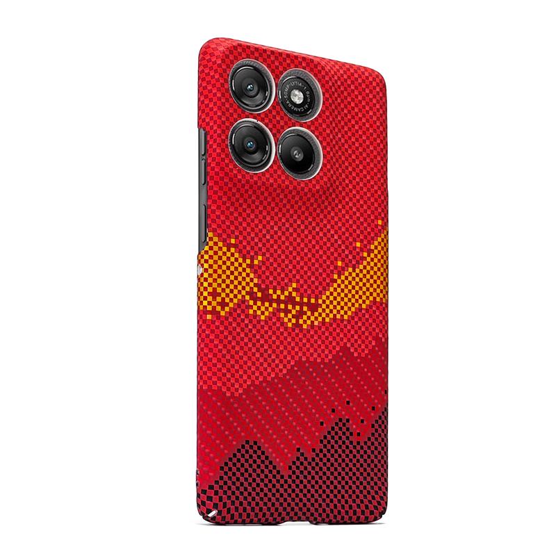 Case For Motorola Edge 60 Pro Moto Edge 60Pro For Magsafe Magnetic Carbon Fiber Striped Pattern PC Lightweight Hard Cover