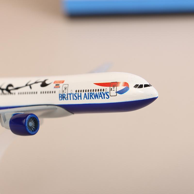 16Cm British Plum Blossom 777 Airliner Alloy Airplane Model Scale 1:400 Metal Airplane Replica Diecast Aircraft Toy For Boys