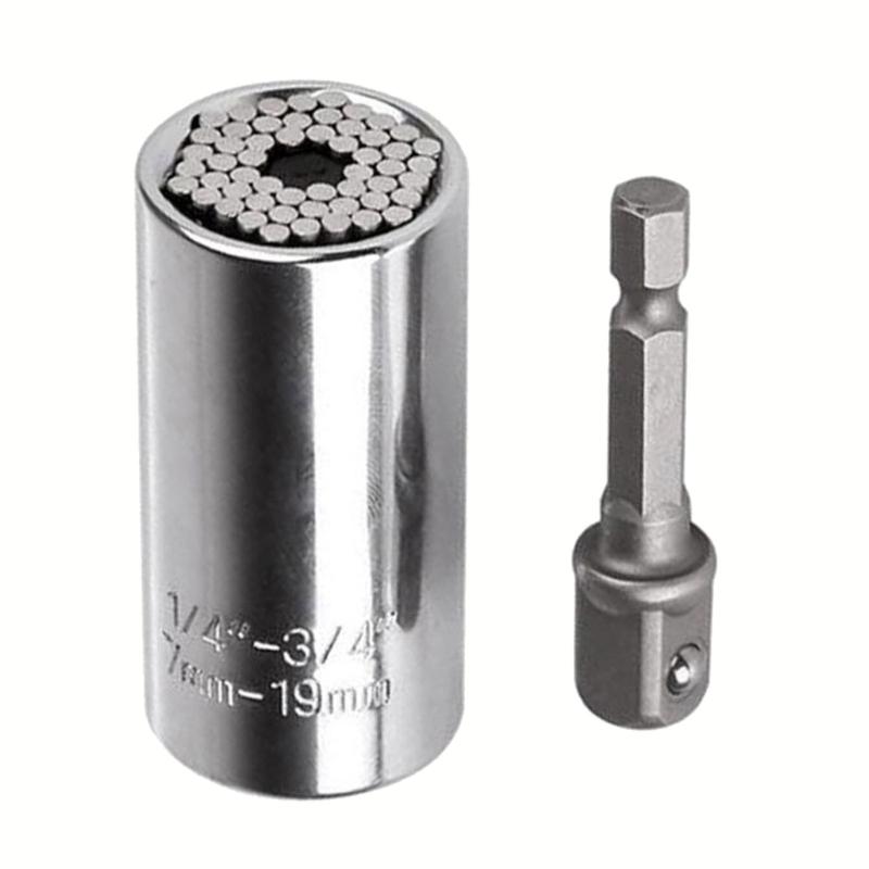 Universal Socket Tool with Drill Adapter 7-19mm/11-32mm Socket Hand Tool Suitable for Maintenance Home Improvement