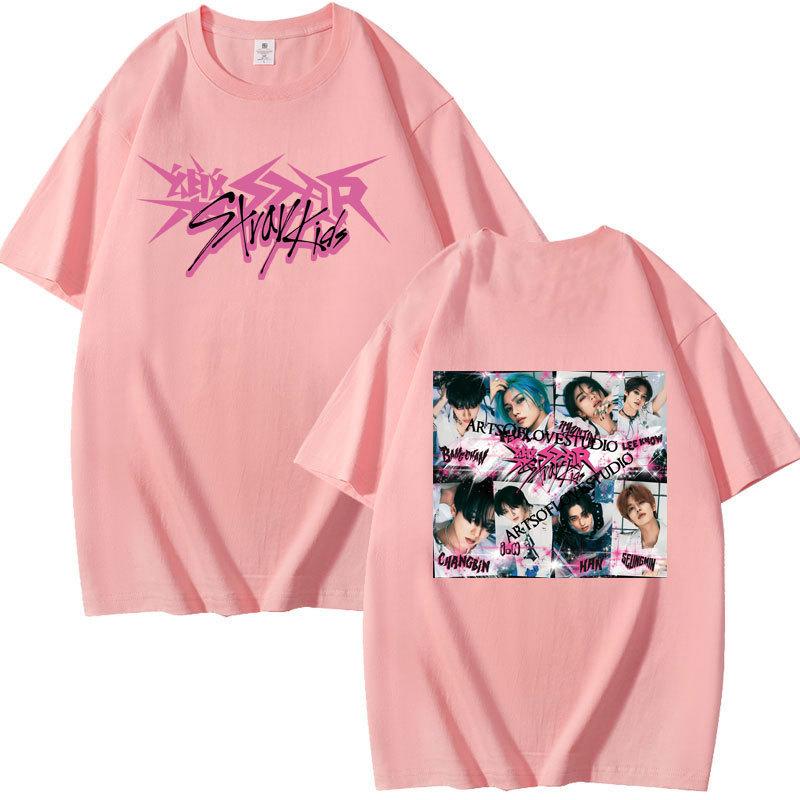 Stray Kids Dominated Printed Summer Short Sleeve T-Shirt Cotton Loose