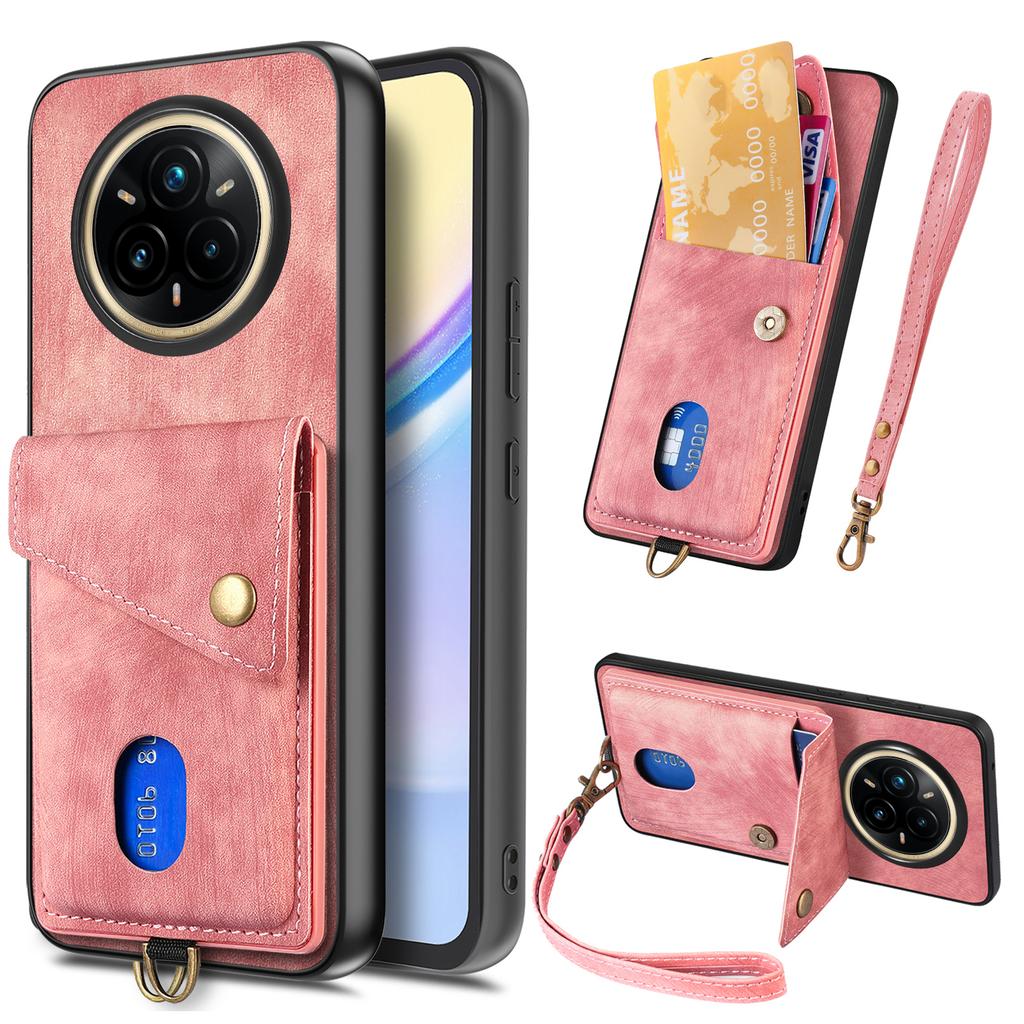 For Realme 14 Pro 5G Case with Card Holder Kickstand Leather Phone Back Cover