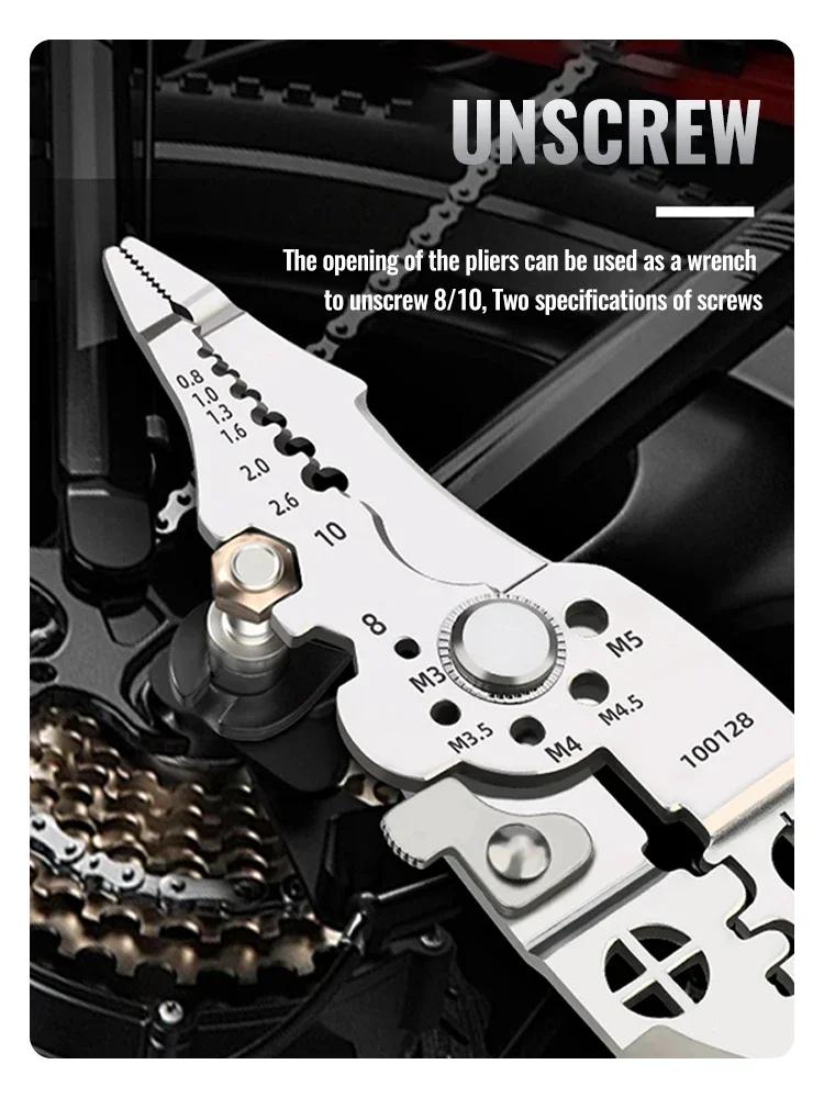 Crimper Cable Cutter Adjustable Automatic Wire Stripper Multifunctional Stripping Crimping Pliers Terminal Hand Multi Tool