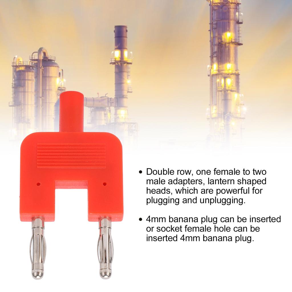 5Pcs Dual Banana Plug Double Row 1 Female to 2 Male Strong Connectivity Good Conductivity Banana Plug