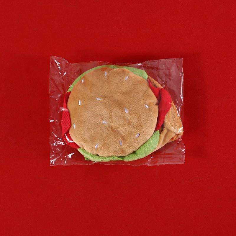 Cute Japanese Style Cartoon Food Hat Cats Dogs - Taiyaki Onigiri Burger Fries Plush Warm Headwear Pet Accessory