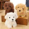 Fluffy Bow Tie Dog Keychain Plush Stuffed Animal Toy for Backpacks Bags Keys Cartoon Dog Keyring Gift for Girls