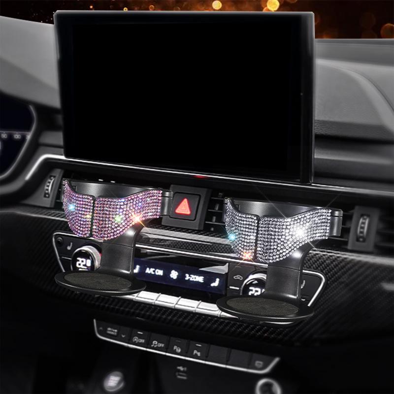 Diamond-Studded Car Air Vent Cup & Ashtray Holder