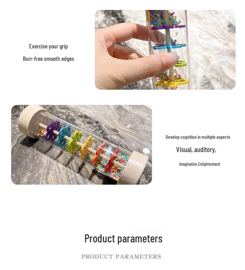 Rainstick Orff Percussion Instrument: Rainbow Hourglass Sound Simulator, Guiro Maraca for Early Education Music Classes