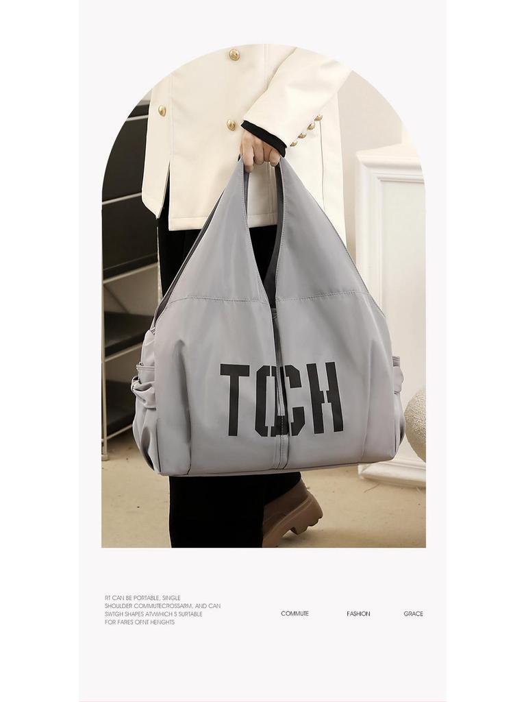 Women's Large Capacity Sporty Nylon Crossbody Bag for Travel, Yoga, and Fitness