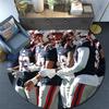 Patriots Players Pattern Round rug,Carpet Rug for Living Room Bedroom Playroom ,Non-slip Floor Mat,Holiday Gifts and Birthday Gifts.