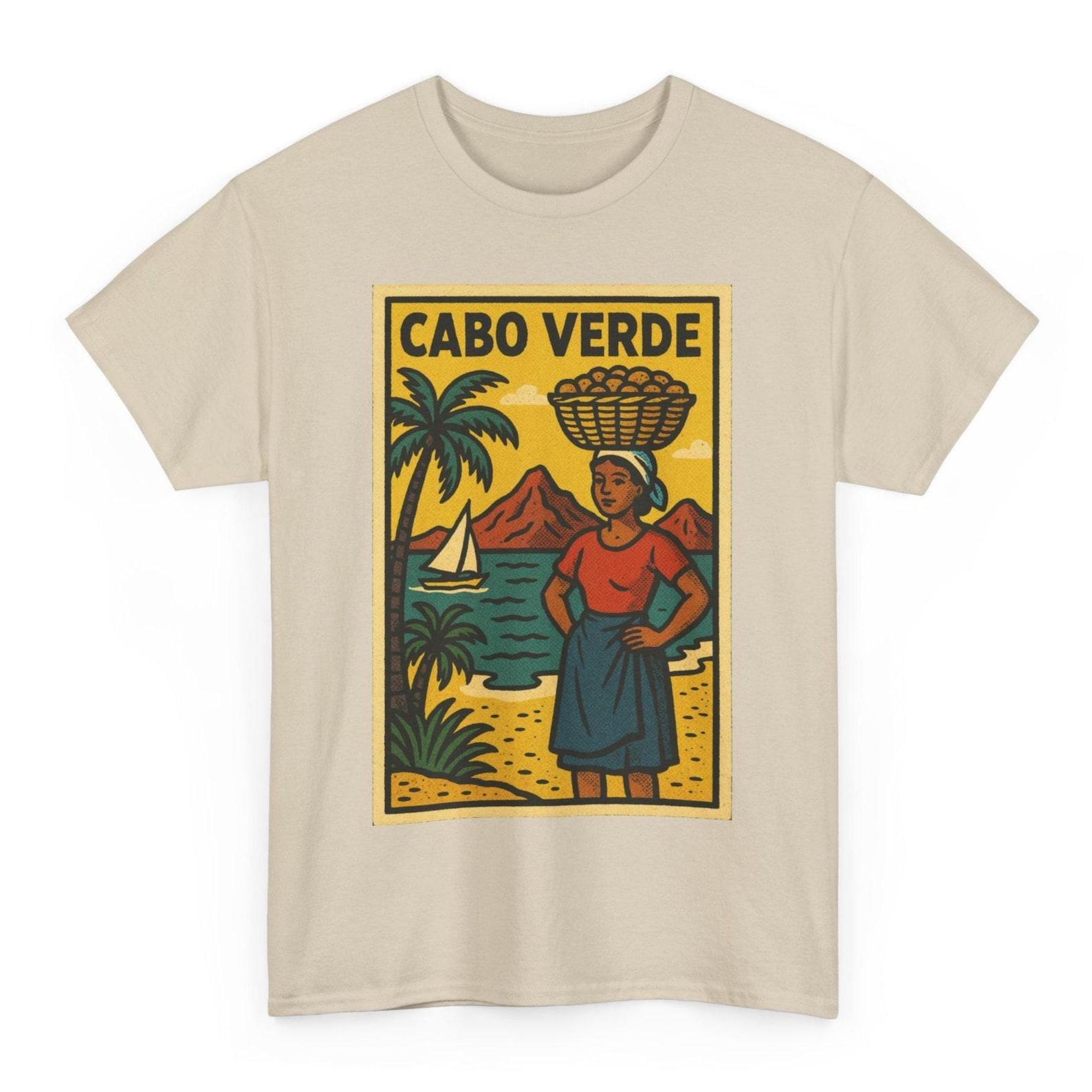 Cabo Verde T Shirt Unisex | Retro Comic Style Island Tee | Vintage Cape Verde Flag Graphic | Cool Gift for Travel Cultural Pride Lovers M